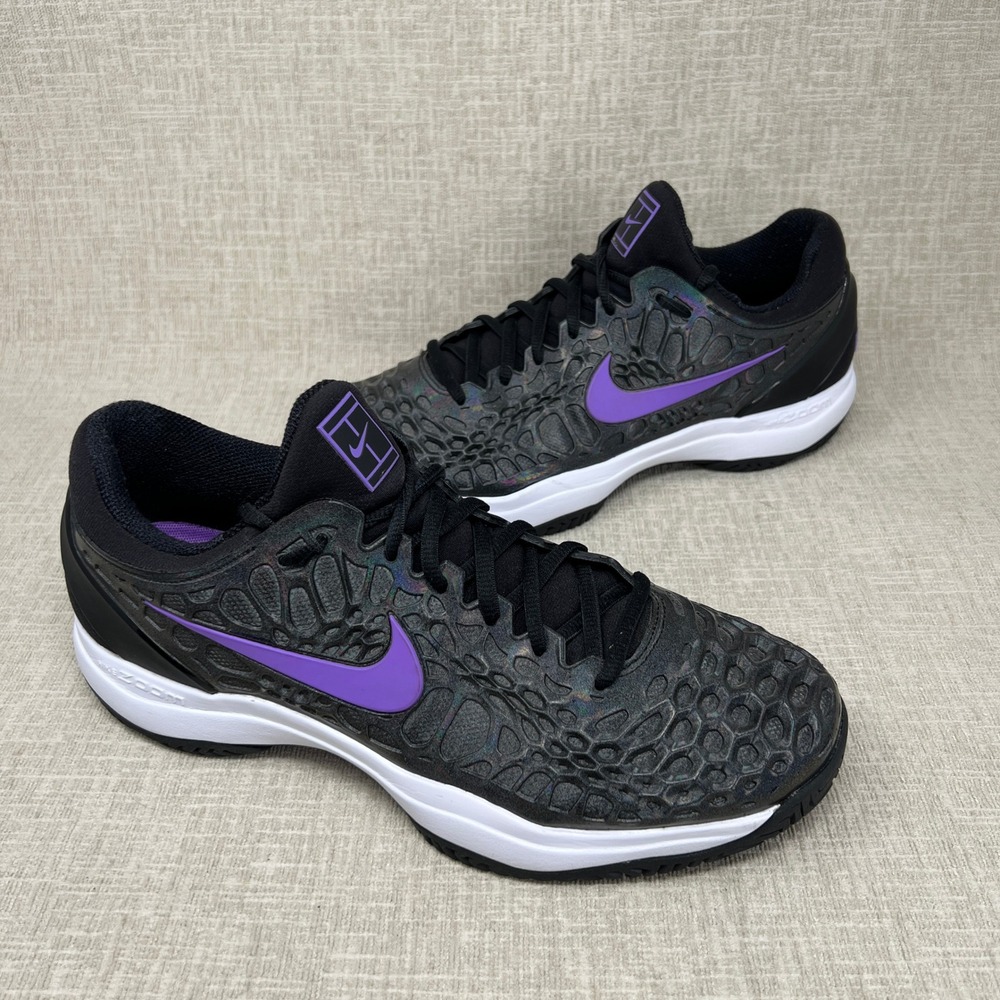 Nike Zoom Cage 3 HC Rafa Nadal SLK Black Bright Violet Mens 10 Tennis Shoes